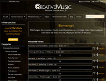 Tablet Screenshot of creativemusicshop.com
